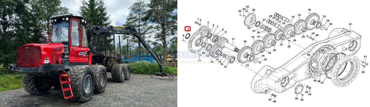 Трактор Valmet 895 для лесозаготовительных работ