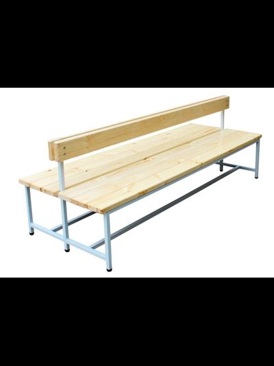 Скамья двухсторонняя для раздевалок со спинкой 150 см СС2-150