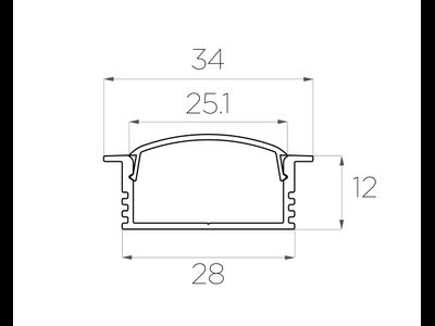 Алюминиевый профиль 4L-3412-V ANOD