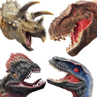 Тираннозавр Рекс, Трицератопс, Дилофозавр, Карнотавр, Белая Акула, динозавр, зверуки, рукозвери, toy