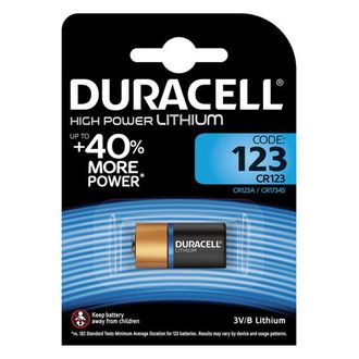 Батарейка DURACELL Ultra CR123, Lithium, 1 шт., в блистере, 3 В, 75058646