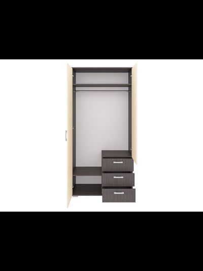 Шон-14 шкаф двухдверный распашной Венге/Дуб молочный