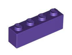 Brick 1 x 4, Dark Purple (3010 / 4224855 / 4589607 / 4640611 / 6185995)