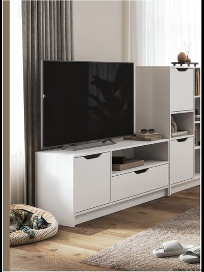 Руна ТВ-01 Тумба под ТВ Белый/Белый