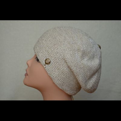 Летний берет 2019 с пайетками вязаный из Италии Визио фото