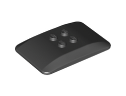 Wedge 6 x 4 x 2/3 Quad Curved, Black (98281 / 6093975 / 6288408)