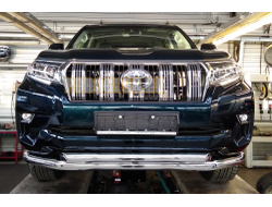 Защита переднего бампера d76+57 Toyota Land Cruiser Prado 150 (2017-...)