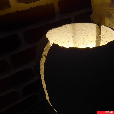 Бетонный светильник "Разлом", настольный