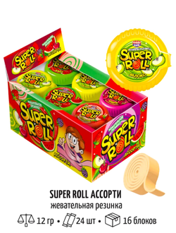 Жев.резинка  рулетка СУПЕР РОЛЛ 12г 1/24шт*384кор
