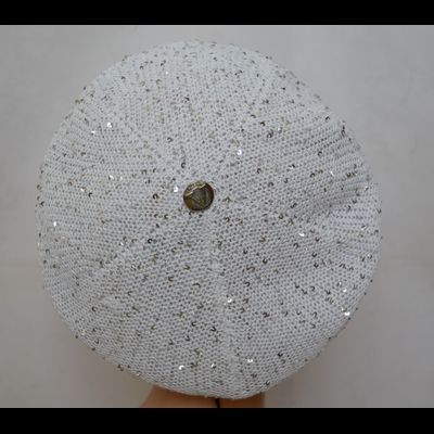 Берет с пайетками летний Vizio Италия S A 4 белый