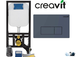 Инсталляция для унитаза Creavit GR5003.01 с кнопкой ARC GP8002.05 сизая купить в магазине Marysя