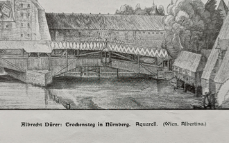 "Der Trockensteg am Hallentor in Nürnberg" фототипия Albrecht Durer 1900-е годы