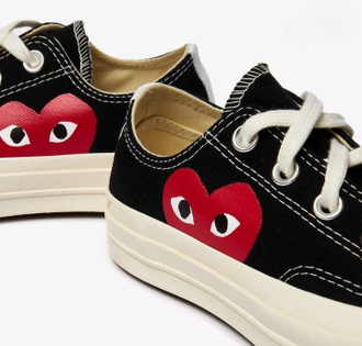 Кеды Converse X Comme Des Garçons Play Chuck 70 Low Top черные низкие