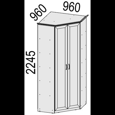 Шкаф Фиери угловой с зеркалом