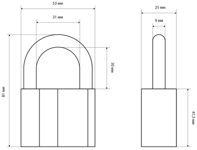 Замок навесной СТАНДАРТ AL-760 d9мм [39257]