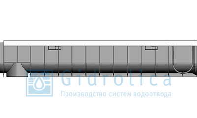 Лоток Gidrolica Standart Plus, h187, DN100, C250