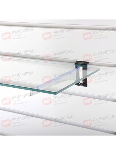 K009 Кронштейн хромированный с силиконом для экономпанелей под полку 200 мм