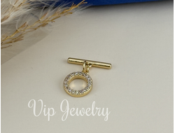 Замки, латунь, покрытие позолота, размер 10*14 мм