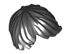 Minifigure, Hair Tousled with Side Part, Black (87991 / 4569106 / 6079894 / 6233020)