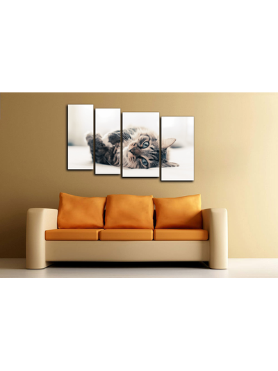 Модульная картина &quot;Нежится на диване&quot;