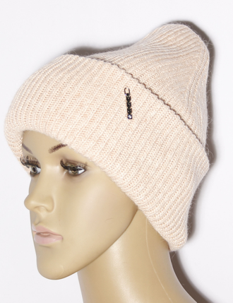 Екатеринбург. Шапка женская "Резинка" 865  серая, кофе, пудра
