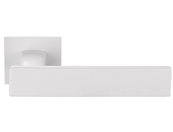 Ручка матовая белая Plano M.White на квадратной розетке