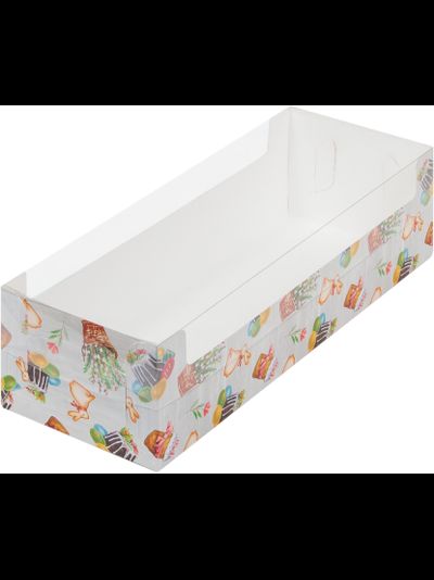 Коробка под рулет/полено с прозр. кр. (ПАСХА), 300*110*80мм