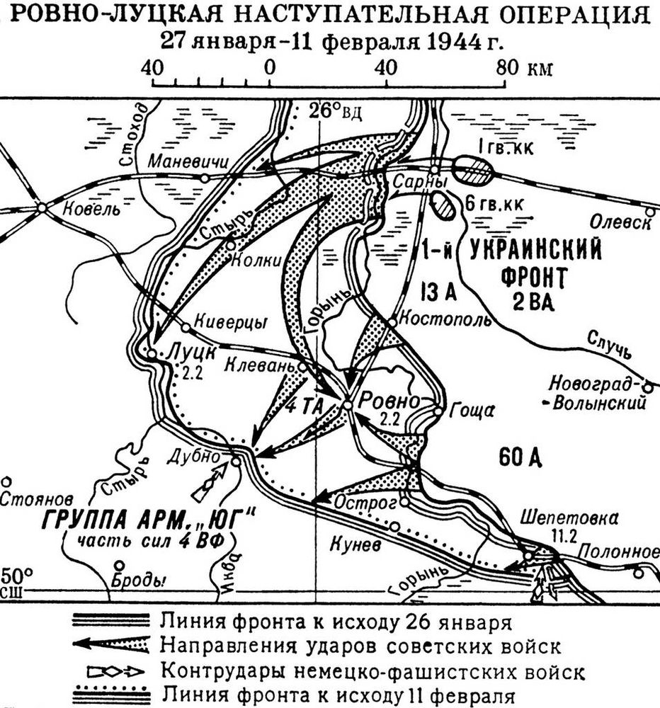 Ровно-Луцкая наступательная операция 27 января – 11 февраля 1944 г.