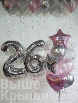 Набор шаров на 26 лет для девушки