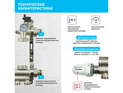 Комплект для водяного теплого пола (8 контуров)