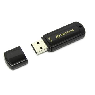 Флеш-память Transcend JetFlash 350, 4Gb, USB 2.0, черный, TS4GJF350