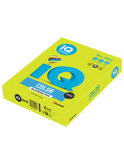 Бумага цветная IQ color, А4, 80 г/м2, 500 л., неон, зеленая, NEOGN