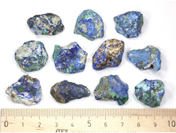 Азурит, Малахит, Азуромалахит, коллекционный образец в ассортименте, Россия, Алтай (20-23 мм, 4,5-6 г) №27087