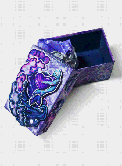 "Морская легенда", подарочная 3Д-коробочка ручной работы