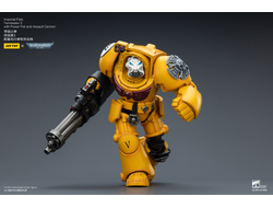 Терминатор Имперских Кулаков (Warhammer 40K) - КОЛЛЕКЦИОННАЯ ФИГУРКА 1/18 Imperial Fists Terminator with Power Fist and Assault Cannon (JT03172) - JOYTOY
