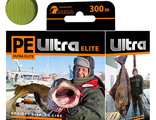 Плетеный шнур AQUA PE ULTRA ELITE BIG GAME Olive 0,60mm 300m, цвет - темно-зеленый, test - 53,10kg