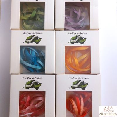 Шелковые ленты градиент 4 мм 9 цветов, Франция