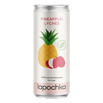 Натуральный лимонад "Pineapple+Lychee", 0,33л, (Lapochka)