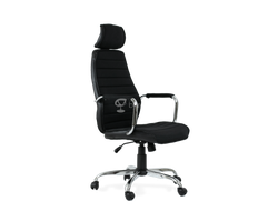 Кресло Barneo K-90 черная ткань/черная кожа, газлифт 3кл купить в Севастополе