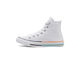 Кеды Converse Chuck Taylor All Star белые высокие с полоской