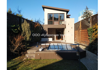 Терраса ДПК вокруг бассейна