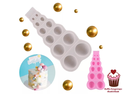 Молд силиконовый Полусферы 12 яч.