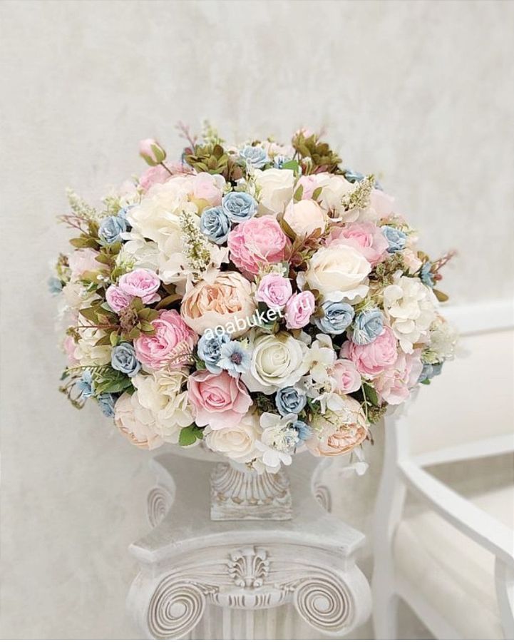 Композиция из искусственных цветов, Композиции для интерьера, Подарочные композиции из искусственных