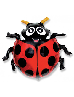 Шар фольгированный с гелием "Божья коровка" 67см