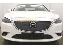 Защита радиатора Mazda 6 2015-2018 (Supreme, Supreme Plus, Executive, Drive) black низ PREMIUM