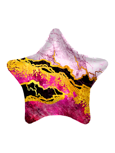 Звезда, розовый мрамор 45см