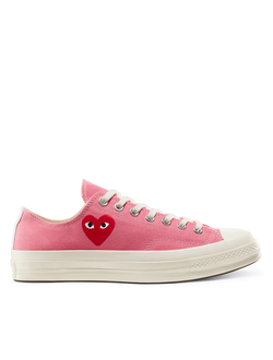 Кеды Converse Comme des Garcons Play Pink розовые низкие с сердцем