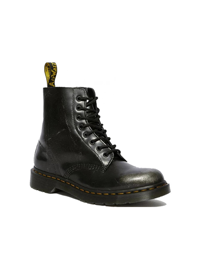 Dr. Martens 1460 Pascal Metallic Silver Italian Brush Off