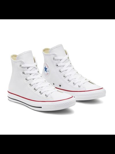 Кеды кожаные Chuck Taylor All Star Leather белые высокие