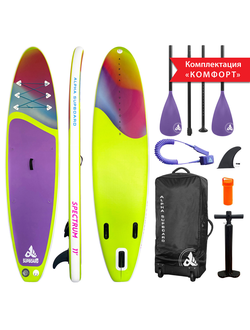 Надувная SUP-доска Сапборд Alpha Supboard SPECTRUM-11 COMFORT GREEN